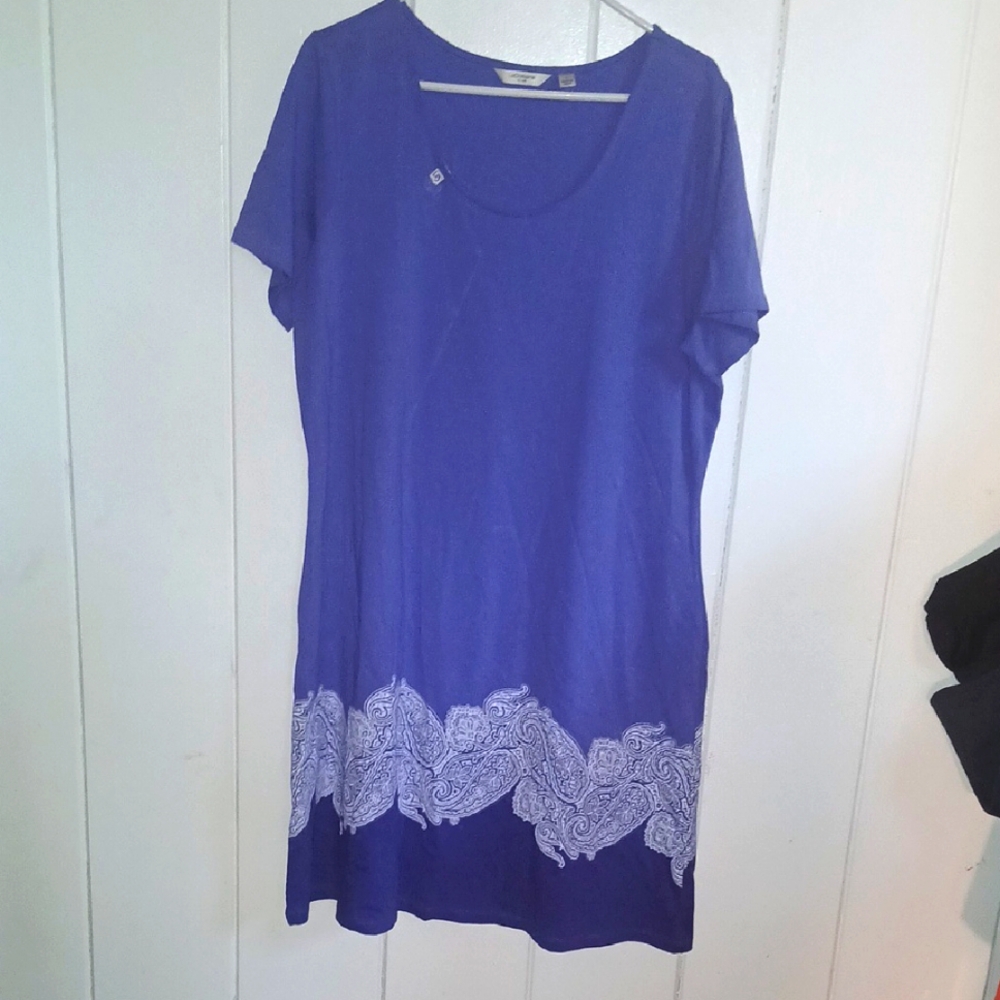 Liz Claiborne Blue Short Sleeve Tunic